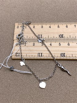 *Браслет р.18-21 Фантазия Якорная роло с подвесками  арт. 0382R025L18-149 Вес 2,86 г - фото 322834 *Браслет р.18-21 Фантазия Якорная роло с подвесками  арт. 0382R025L18-149 Вес 2,86 г - фото 322834