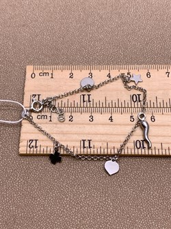 *Браслет р.17-20 Фантазия Якорная роло с подвесками арт. 0382R025L17-179 Вес 2,82 г - фото 322843 *Браслет р.17-20 Фантазия Якорная роло с подвесками арт. 0382R025L17-179 Вес 2,82 г - фото 322843