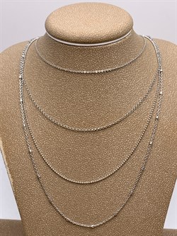 *Цепь р.40 Фантазия 4 ряда Якорная Роло Перлина Якорная с цилиндрами арт. 0324R001L40-241, (Вес 6,17 г) - фото 322954