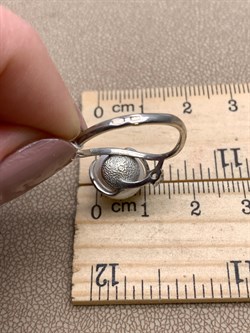 *Кольцо р.18 Белый Жемчуг д.10*10,5мм арт. 1.0422.0.b-849 Вес 3,07 г - фото 322992