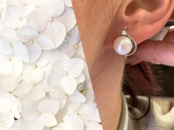 *Серьги Белый Жемчуг д.10*10,5мм арт. 2.0422.0.b-043 Вес 5,44 г - фото 323034 *Серьги Белый Жемчуг д.10*10,5мм арт. 2.0422.0.b-043 Вес 5,44 г - фото 323034