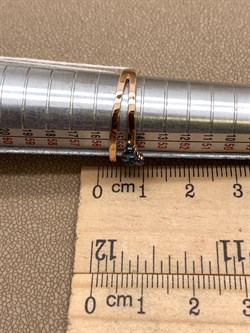 *Кольцо р.17,5 Лондон Топаз цв Красное арт. 1661209-557 (вес 2,13 г) - фото 323035