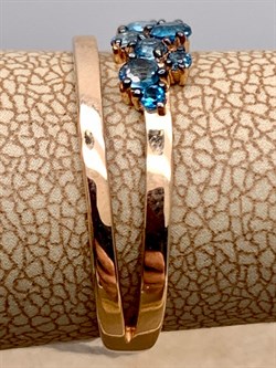 *Кольцо р.17,5 Лондон Топаз цв Красное арт. 1661209-557 (вес 2,13 г) - фото 323038