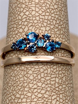 *Кольцо р.17,5 Лондон Топаз цв Красное арт. 1661209-557 (вес 2,13 г) - фото 323039