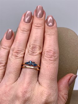 *Кольцо р.17,5 Лондон Топаз цв Красное арт. 1661209-557 (вес 2,13 г) - фото 323040