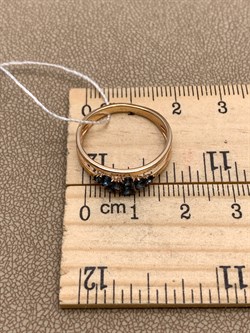 *Кольцо р.17,5 Лондон Топаз цв Красное арт. 1661209-557 (вес 2,13 г) - фото 323042