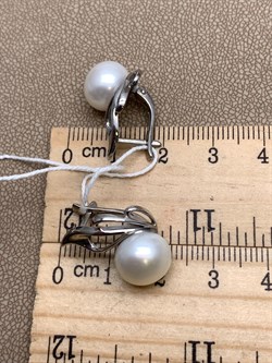 *Серьги Белый Жемчуг д.10,5*11мм арт. 2.0316.0.b-282 Вес 5,97 г - фото 323124