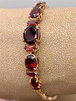*Браслет р.18,5 Гранат цв Красное арт. 08-1-054-03-850 (вес 7,86 г) - фото 323256 *Браслет р.18,5 Гранат цв Красное арт. 08-1-054-03-850 (вес 7,86 г) - фото 323256