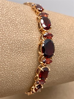 *Браслет р.18,5 Гранат цв Красное арт. 08-1-054-03-850 (вес 7,86 г) - фото 323257 *Браслет р.18,5 Гранат цв Красное арт. 08-1-054-03-850 (вес 7,86 г) - фото 323257
