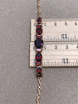 *Браслет р.18,5 Гранат цв Красное арт. 08-1-054-03-850 (вес 7,86 г) - фото 323261 *Браслет р.18,5 Гранат цв Красное арт. 08-1-054-03-850 (вес 7,86 г) - фото 323261