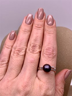 *Кольцо р.18 Черный Жемчуг д.8,5*9мм арт. 1.0394.0.b-247 Вес 2,38 г - фото 323274 *Кольцо р.18 Черный Жемчуг д.8,5*9мм арт. 1.0394.0.b-247 Вес 2,38 г - фото 323274