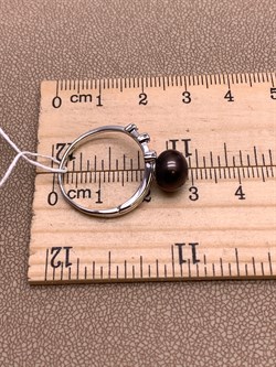 *Кольцо р.18 Черный Жемчуг д.8,5*9мм арт. 1.0394.0.b-247 Вес 2,38 г - фото 323277 *Кольцо р.18 Черный Жемчуг д.8,5*9мм арт. 1.0394.0.b-247 Вес 2,38 г - фото 323277