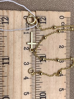 *Браслет р.18 Розарий с подвеской Роло гладкая шарики арт. 0300Y16691L18-704, (Вес 1,7 г) - фото 323372