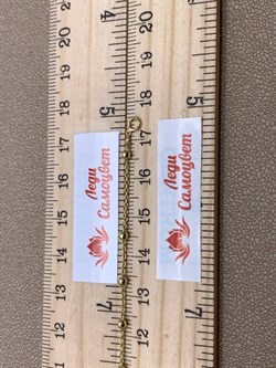 *Браслет р.18 Розарий с подвеской Роло гладкая шарики арт. 0300Y16691L18-704, (Вес 1,7 г) - фото 323373