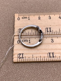 *Кольцо р.18 Бесконечность Белый Фианит Микро Вставки арт. CZ-R02233-X-W-X-X-W-18-239 вес 2,3 г - фото 323504