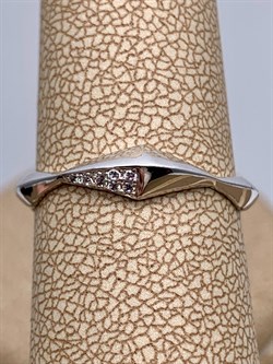 *Кольцо р.18 Зубчики Белый Фианит арт. MP-R01552-X-W-X-X-W-492 вес 1,32 г - фото 323510