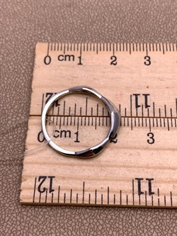 *Кольцо р.18 Зубчики Белый Фианит арт. MP-R01552-X-W-X-X-W-492 вес 1,32 г - фото 323514