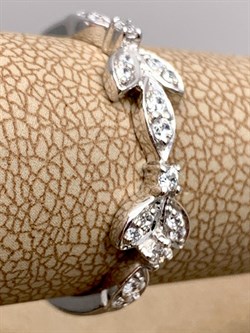 *Кольцо р.17,5 Веточки Белый Фианит Микро Вставки арт. CZ-R01015-X-W-X-X-W-605 вес 1,68 г - фото 323519