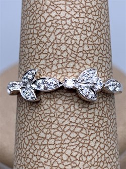 *Кольцо р.17,5 Веточки Белый Фианит Микро Вставки арт. CZ-R01015-X-W-X-X-W-605 вес 1,68 г - фото 323521