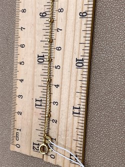 *Браслет р.18 Розарий с подвеской Роло гладкая шарики арт. 0300Y16655L18-531, (Вес около 1,7 г) - фото 323577