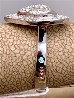 *Кольцо р.16,5 Белый Фианит Микро Вставки арт. MP-R00052-X-W-X-X-W-262 вес 3,8 г - фото 323720 *Кольцо р.16,5 Белый Фианит Микро Вставки арт. MP-R00052-X-W-X-X-W-262 вес 3,8 г - фото 323720