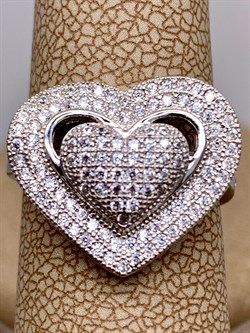 *Кольцо р.16,5 Белый Фианит Микро Вставки арт. MP-R00052-X-W-X-X-W-262 вес 3,8 г - фото 323721 *Кольцо р.16,5 Белый Фианит Микро Вставки арт. MP-R00052-X-W-X-X-W-262 вес 3,8 г - фото 323721