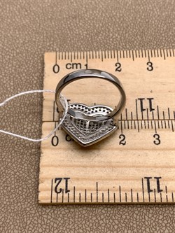 *Кольцо р.16,5 Белый Фианит Микро Вставки арт. MP-R00052-X-W-X-X-W-262 вес 3,8 г - фото 323723 *Кольцо р.16,5 Белый Фианит Микро Вставки арт. MP-R00052-X-W-X-X-W-262 вес 3,8 г - фото 323723