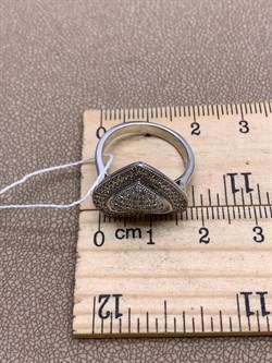 *Кольцо р.16,5 Белый Фианит Микро Вставки арт. MP-R00052-X-W-X-X-W-262 вес 3,8 г - фото 323724 *Кольцо р.16,5 Белый Фианит Микро Вставки арт. MP-R00052-X-W-X-X-W-262 вес 3,8 г - фото 323724