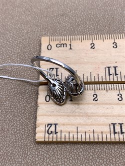 *Кольцо р.17,5 Белый Фианит арт. MP-R00395-X-W-X-X-W-17,5-947 вес 3 г - фото 323739