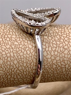 *Кольцо р.16,5 Белый Фианит арт. MP-R00395-X-W-X-X-W-16,5-984 вес 3 г - фото 323748