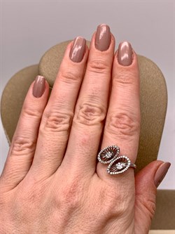 *Кольцо р.16,5 Белый Фианит арт. MP-R00395-X-W-X-X-W-16,5-984 вес 3 г - фото 323750