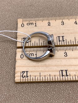 *Кольцо р.17 Белый Фианит Микро Встави арт. MP-R90002-X-W-X-X-W-17-886 вес 3,5 г - фото 323772