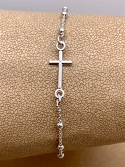 *Браслет р.19 Розарий с подвеской Роло гладкая шарики арт. 0300R16686L19-292, (Вес 1,7 г) - фото 323785 *Браслет р.19 Розарий с подвеской Роло гладкая шарики арт. 0300R16686L19-292, (Вес 1,7 г) - фото 323785