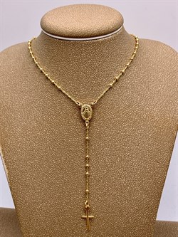 *Цепь р.55 Розарий с подвеской Роло гладкая шарики арт. 0300Y16554L55-092, (Вес 4 г) - фото 323951 *Цепь р.55 Розарий с подвеской Роло гладкая шарики арт. 0300Y16554L55-092, (Вес 4 г) - фото 323951