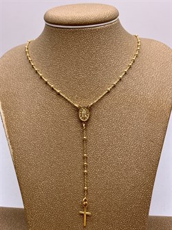 *Цепь р.55 Розарий с подвеской Роло гладкая шарики арт. 0300Y16554L55-092, (Вес 4 г) - фото 323952 *Цепь р.55 Розарий с подвеской Роло гладкая шарики арт. 0300Y16554L55-092, (Вес 4 г) - фото 323952