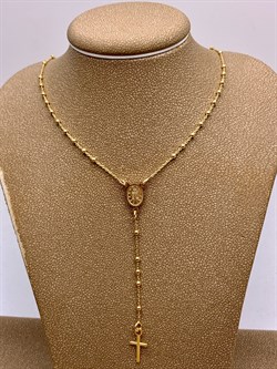 *Цепь р.50 Розарий с подвеской Роло гладкая шарики арт. 0300Y16554L50-280, (Вес 3,9 г) - фото 323985 *Цепь р.50 Розарий с подвеской Роло гладкая шарики арт. 0300Y16554L50-280, (Вес 3,9 г) - фото 323985