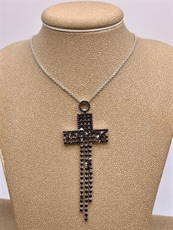 *Колье р.45-50-55 Черная Шпинель синт цв Белое арт. 06-1-135-7400-033-016 вес 10,76 г - фото 324057 *Колье р.45-50-55 Черная Шпинель синт цв Белое арт. 06-1-135-7400-033-016 вес 10,76 г - фото 324057