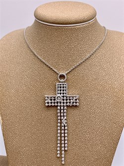 *Колье р.45-50-55 Белый Фианит цв Белое арт. 06-1-135-0001-031-009 вес 11 г - фото 324067