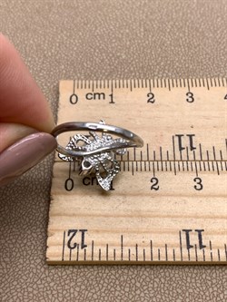 *Кольцо р.17 Белый Жемчуг д.8*8,5мм арт. 1.0409.0.b-282 Вес 2,68 г - фото 324233