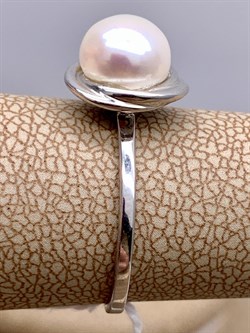 *Кольцо р.17,5 Белый Жемчуг д.7,5*8мм арт. 1.0008.0.b-447 Вес 2,25 г - фото 324240 *Кольцо р.17,5 Белый Жемчуг д.7,5*8мм арт. 1.0008.0.b-447 Вес 2,25 г - фото 324240