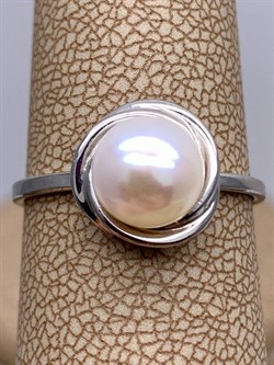 *Кольцо р.17,5 Белый Жемчуг д.7,5*8мм арт. 1.0008.0.b-447 Вес 2,25 г - фото 324241 *Кольцо р.17,5 Белый Жемчуг д.7,5*8мм арт. 1.0008.0.b-447 Вес 2,25 г - фото 324241