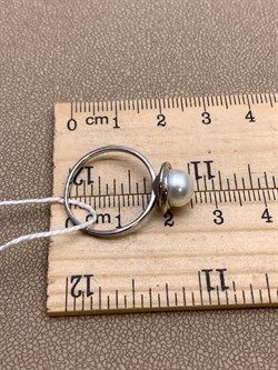 *Кольцо р.17,5 Белый Жемчуг д.7,5*8мм арт. 1.0008.0.b-447 Вес 2,25 г - фото 324245 *Кольцо р.17,5 Белый Жемчуг д.7,5*8мм арт. 1.0008.0.b-447 Вес 2,25 г - фото 324245