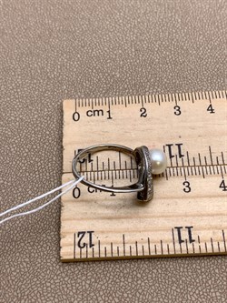 *Кольцо р.17 Белый Жемчуг д.7*7,5мм арт. Ж1161р-922 Вес 2,94 г - фото 324256 *Кольцо р.17 Белый Жемчуг д.7*7,5мм арт. Ж1161р-922 Вес 2,94 г - фото 324256