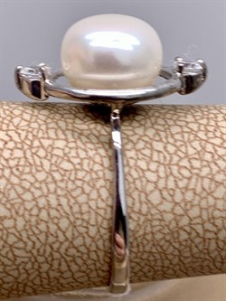 *Кольцо р.17,5 Белый Жемчуг д.9,5*10мм арт. 1.0373.0.b-119 Вес 3,09 г - фото 324271 *Кольцо р.17,5 Белый Жемчуг д.9,5*10мм арт. 1.0373.0.b-119 Вес 3,09 г - фото 324271