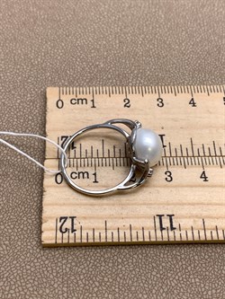 *Кольцо р.18,5 Белый Жемчуг д.10,5*11мм арт. 1.0856.0.b-925 Вес 3,35 г - фото 324296 *Кольцо р.18,5 Белый Жемчуг д.10,5*11мм арт. 1.0856.0.b-925 Вес 3,35 г - фото 324296