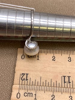 *Кольцо р.18,5 Белый Жемчуг д.9,5*10мм арт. 1.0178.0.b-429 Вес 3,06 г - фото 324318