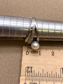 *Кольцо р.17,5 Белый Жемчуг д.10,5*11мм арт. Ж1140р-294 Вес 3,44 г - фото 324328 *Кольцо р.17,5 Белый Жемчуг д.10,5*11мм арт. Ж1140р-294 Вес 3,44 г - фото 324328