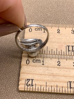 *Кольцо р.17,5 Белый Жемчуг д.10,5*11мм арт. Ж1140р-294 Вес 3,44 г - фото 324334 *Кольцо р.17,5 Белый Жемчуг д.10,5*11мм арт. Ж1140р-294 Вес 3,44 г - фото 324334