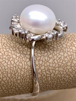 *Кольцо р.17 Белый Жемчуг д.10*10,5мм арт. 1.0365.0.b-288 Вес 3,97 г - фото 324341 *Кольцо р.17 Белый Жемчуг д.10*10,5мм арт. 1.0365.0.b-288 Вес 3,97 г - фото 324341