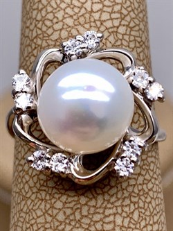 *Кольцо р.17 Белый Жемчуг д.10*10,5мм арт. 1.0365.0.b-288 Вес 3,97 г - фото 324342 *Кольцо р.17 Белый Жемчуг д.10*10,5мм арт. 1.0365.0.b-288 Вес 3,97 г - фото 324342